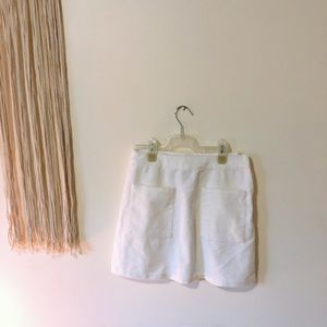 White corduroy skirt